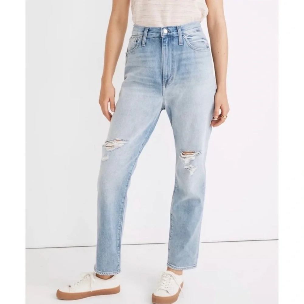 Madewell The Momjean In Gilford Wash: Ripped Edition